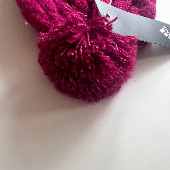 Adidas Chunky Knit Pompom Beanie Hat Pink - Picture 8 of 11